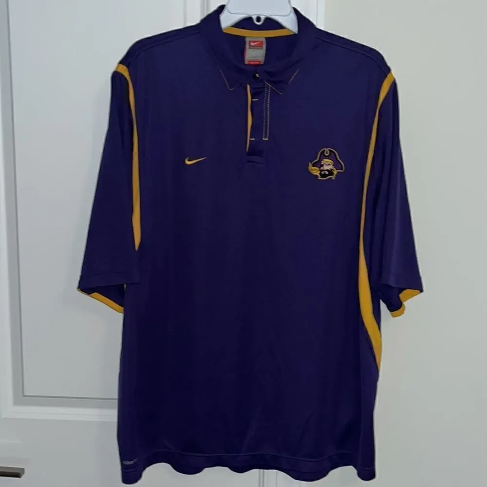 Nike ECU East carolina pirates golf tennis football basketball polo shirt XL